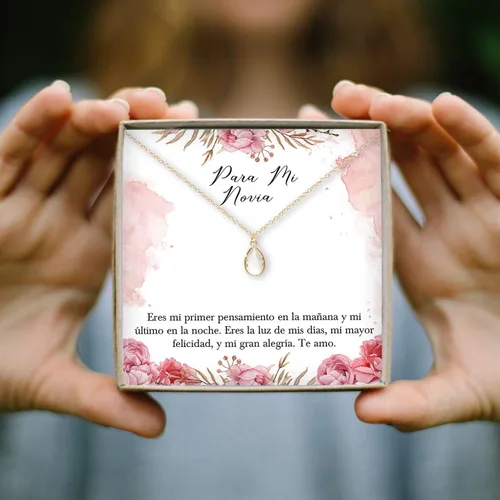 Vista 6 de Dear Ava Regalo para Novia San Valentín, Cumpleaños, Navidad, Día de la Mujer, Joyería
