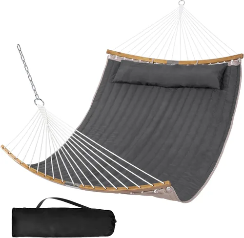 Vista 12 de SUNCREAT Hamacas para colgar en el exterior, hamaca de árbol para exteriores, hamaca grande de repuesto para soporte, beige