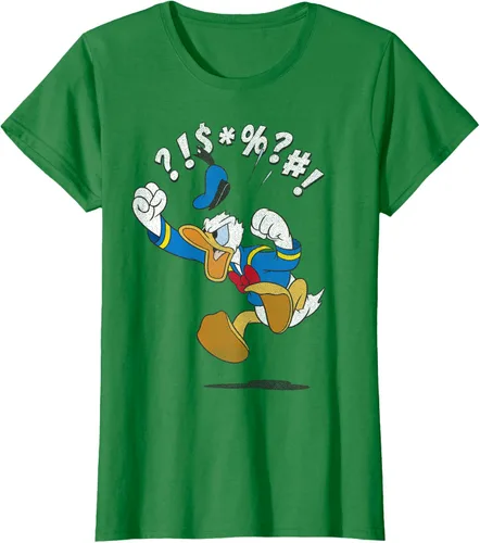 Vista 30 de Disney Mickey And Friends - Camiseta vintage de Donald Duck Angry Jump, Negro