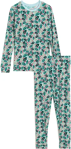 Vista 57 de KicKee Pants Conjunto de pijama de manga larga con estampado de piezas 90's Plaid