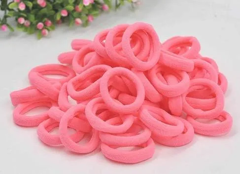 Vista 14 de Accesorios para el cabello para niñas y niños, bandas de goma para cola de caballo, bandas elásticas para el cabello (negro)
