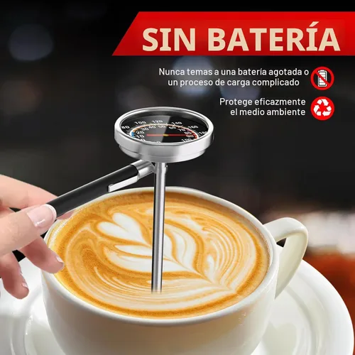 Vista 4 de Termómetro de carne – Termómetro de lectura instantánea para alimentos con sonda de acero inoxidable de 5.5 pulgadas para cocinar, bistec, pan