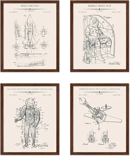 Vista 89 de Poster Master Juego de 6 Pósters Vintage de Planos de Aviación - Impresión de Patente de Avión - Arte de Aeronaves - Arte de Aviación - Arte