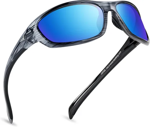 Vista 19 de KastKing Hiwassee - Gafas de sol deportivas polarizadas para hombres y mujeres, gafas de sol envolventes para pesca, ciclismo y correr, protección UV