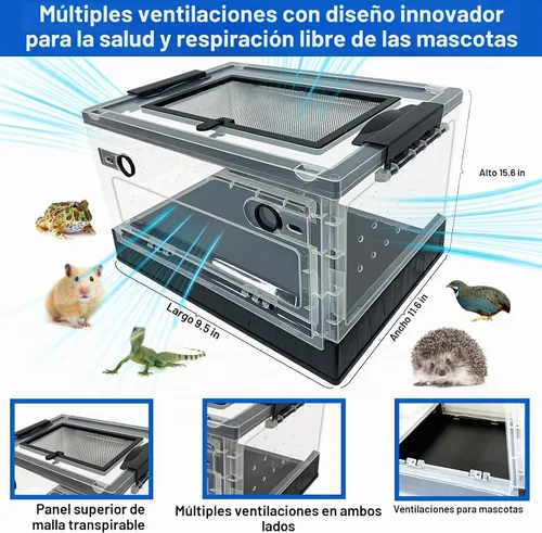 Vista 2 de Hámster crianza Casa Reptil crianza jaulas con ruedas (tamaño pequeño)