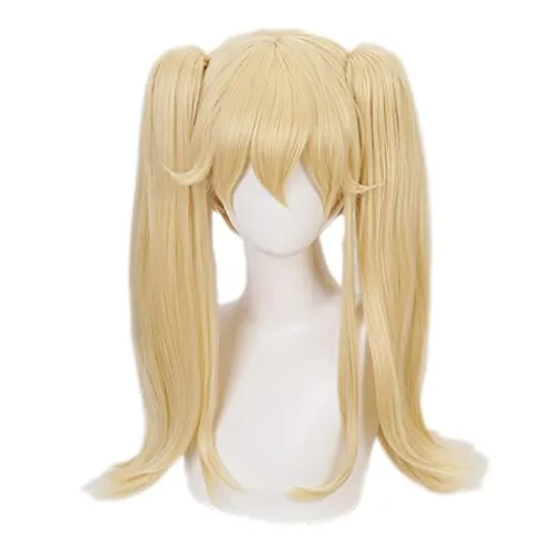 Vista 7 de JabrOn Anime KAKEGURUI Meari Saotome Women Long Wig Cosplay Wigs Playing Golden Hair Halloween Carnival 11 Wigs 50cm