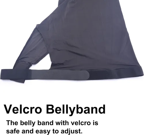 Vista 2 de Leberna Capucha elástica para caballo con cremallera y cubierta completa para el cuello (negro, S)