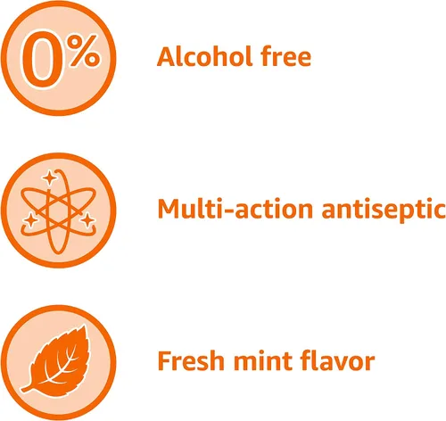 Vista 5 de Amazon Basics Enjuague antiséptico multiacción, sin alcohol, menta fresca, 1 litro, 33.8 onzas líquidas, 1 paquete (anteriormente Solimo)