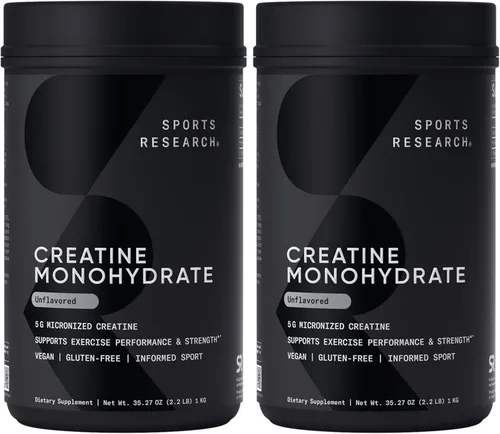 Vista 8 de Sports Research Creatine Monohydrate - Ganar músculo magro, mejorar el rendimiento y la fuerza y apoyar la recuperación del entrenamiento* - 5 g