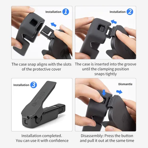 Vista 6 de Pocket 3 Funda protectora rígida para DJI Osmo Pocket 3 Accesorios con 3 ranuras de almacenamiento CPL/ND filtro