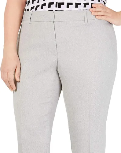 Vista 2 de Calvin Klein Pantalones casuales ajustados de sarga para mujer, Gris, 16