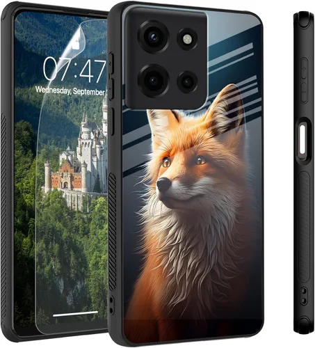 Vista 11 de Funda para Motorola Moto Edge 2022, cubierta trasera de vidrio templado con protector de pantalla, funda protectora a prueba de golpes para Motorola