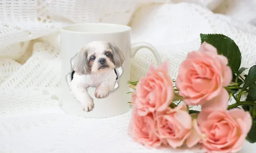 Vista 4 de Winston & Bear Taza Curious Shih Tzu – Taza de café de cerámica Shih Tzu – Regalos perfectos para Shih Tzu – Divertida taza de café para perros Shih