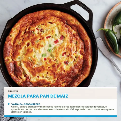 Vista 5 de King Arthur Harina, Mezcla para Pan de Maíz + Muffins, Sin Gluten, 14 Onzas