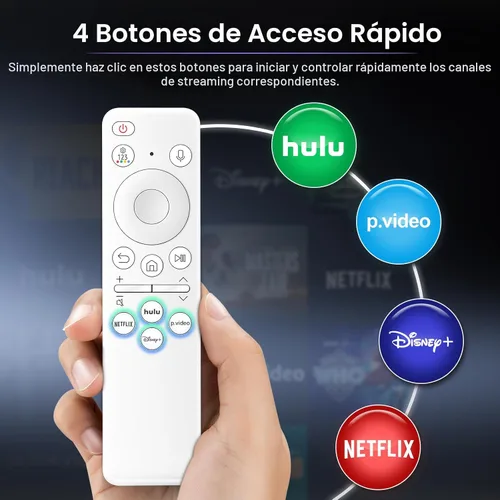 Vista 7 de Control remoto recargable con voz para Samsung - Control remoto inteligente para TV, reemplazo compatible para televisores inteligentes Samsung