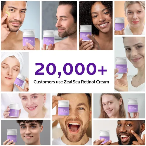 Vista 7 de ZealSea Crema de retinol para rostro con colágeno, hidratante facial antienvejecimiento para mujeres para tensar y levantar la piel, crema de noche