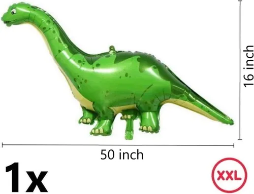 Vista 3 de DIWULI Juego de decoraciones de fiesta de dinosaurios: globo verde número 6, globos de dinosaurio, decoraciones de cumpleaños de dinosaurio 6: Seis
