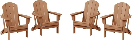 Vista 58 de WestinTrends Malibu Outdoor Patio HDPE Silla plegable de polietileno Negro