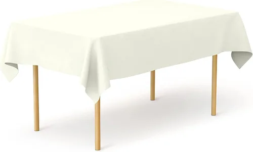 Vista 123 de Pomp - Mantel premium de poliéster con estampado abstracto de 52 x 52 pulgadas cuadradas Tela de fácil cuidado, resistente a arrugas y manchas