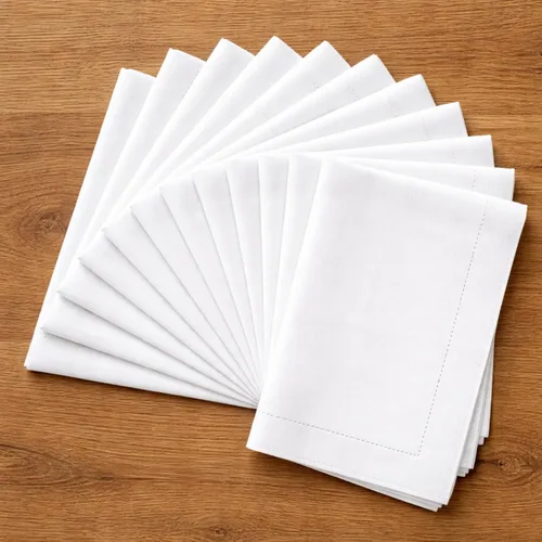 Vista 7 de Mixweer 6 toallas de mano de lino blanco con dobladillo de 14 x 22 pulgadas para bordar, paños de cocina para baño, cocina y hogar