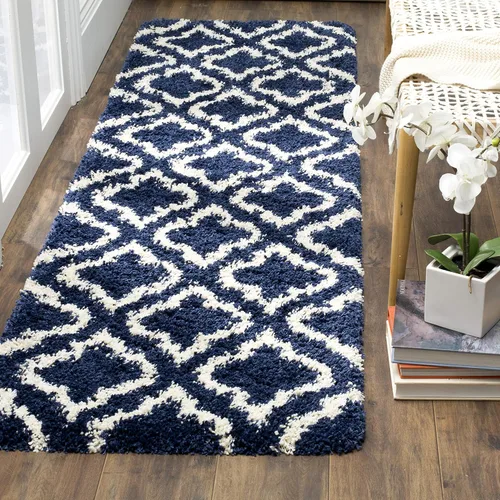 Vista 14 de SAFAVIEH Hudson Shag Collection - Alfombra decorativa de 2 x 3 pies, diseño marroquí, color gris y marfil, no desprende pelusa y de fácil cuidado, 2