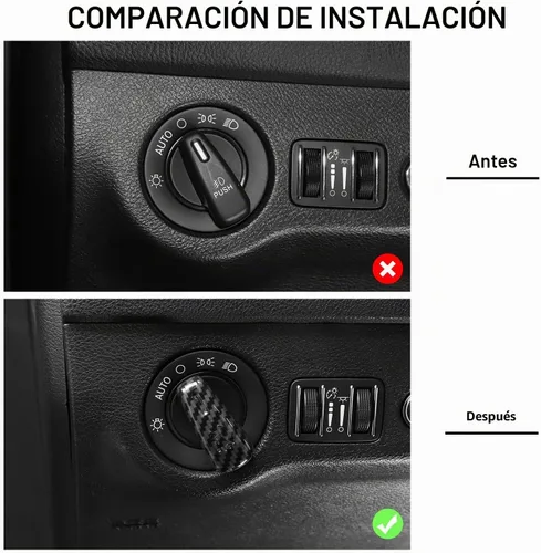 Vista 7 de Jimen Cubierta de botón del interruptor de los faros (fibra de carbono) - Dodge Challenger 2015+, Charger 2010+, Durango/Chrysler 300C 2011+