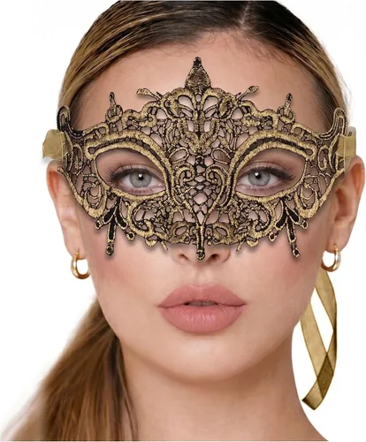Vista 12 de Masquerade Mask For Women Lace Masquerade Mask for Masquerade Party, Proms, Venetian Party, Mardi Gras, Halloween & Cosplay Ana Bg Pluma de Pavo Real