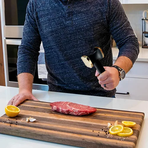 Vista 5 de Martillo manual para ablandar carne de cocina - Martillo manual resistente, Martillo para carne utilizado para bistec, pollo, pescado, Ablandador