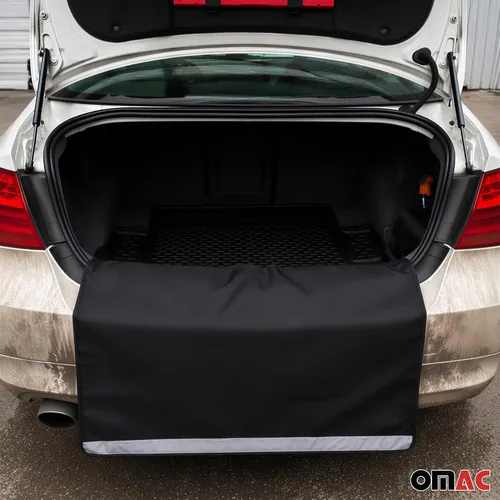 Vista 5 de OMAC Protector de parachoques trasero para maletero, tapete de carga para automóvil, SUV, impermeable, perro mascota