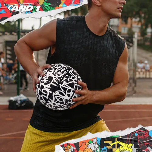 Vista 5 de AND1 Chaos - Pelota de baloncesto de goma: lista para jugar, tamaño reglamentario oficial (29.5 pulgadas), para juegos de baloncesto en interiores