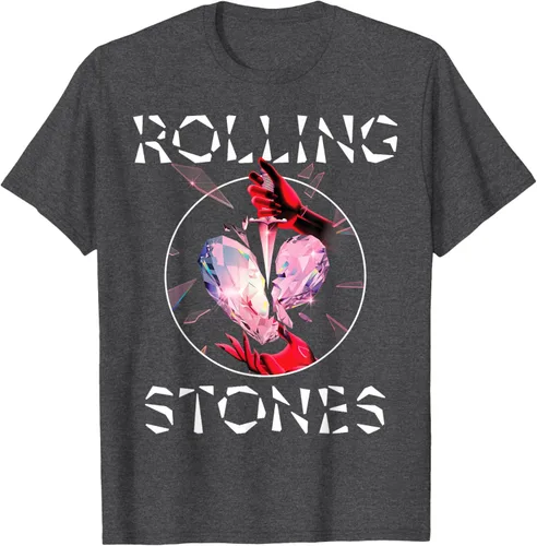Vista 13 de Camiseta oficial de The Rolling Stones HD Prism Heart, Negro