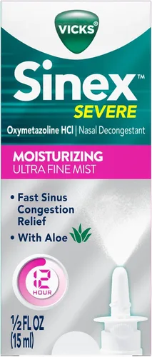 Vista 13 de Vicks Sinex GRAVE Aerosol Nasal, Bruma Ultra Fina Original, Medicina Descongestionante, Alivio de la Nariz Tapada debido al Resfriado o Alergia