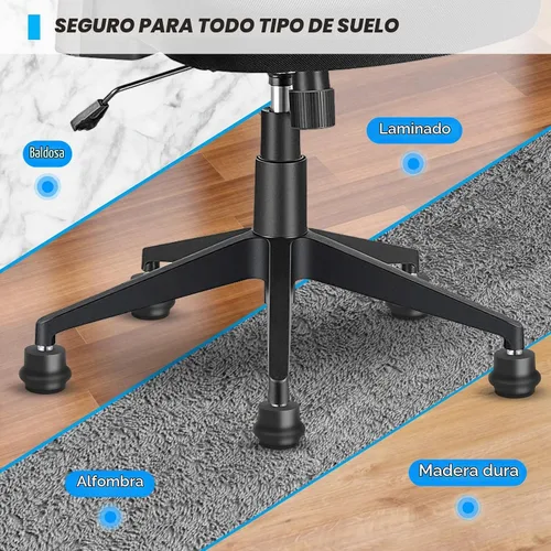 Vista 3 de Omyoffice Juego de deslizadores para campanas de rueda de silla, 5,1000 Negro