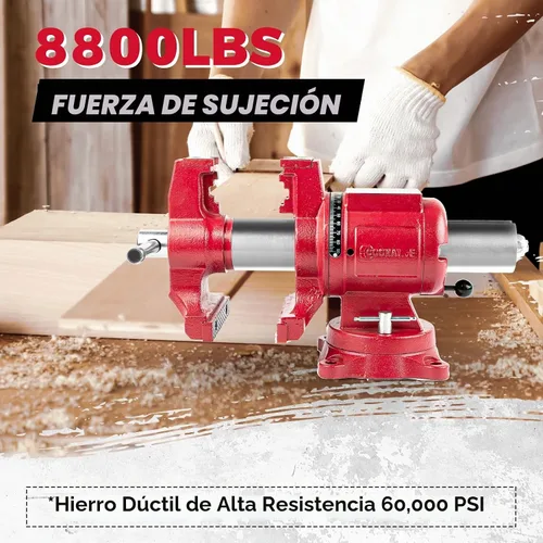 Vista 5 de Tornillo de banco de posicionamiento COGNATIVE 5" UPG 360°, fuerza de 8800LB