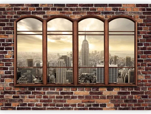 Vista 11 de artgeist Mural de pared prémium de Nueva York, 79 x 55 pulgadas, papel tapiz no tejido, decoración de pared de vellón, impresión fotográfica, diseño