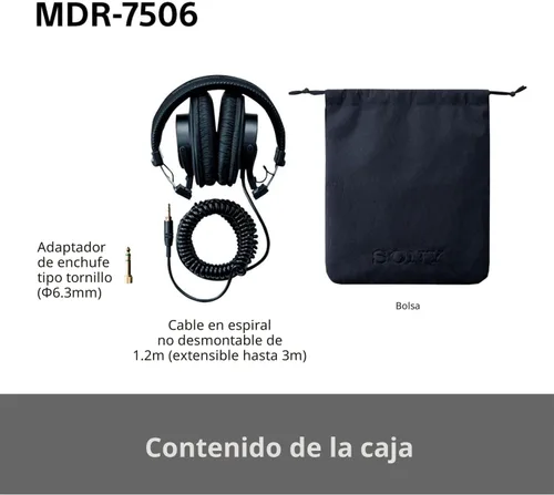 Vista 9 de Sony MDR7506 Auriculares profesionales de diafragma grande
