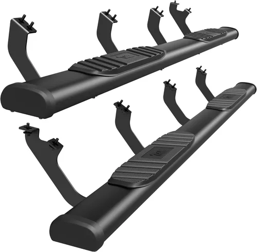 Vista 10 de TAC - Estribos laterales compatibles con Toyota Tundra CrewMax 2022-2024, estribos negros de 3 pulgadas, barras laterales, rieles de escalón, barras