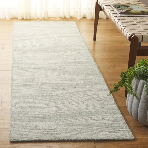 Vista 40 de SAFAVIEH Metro Collection - Alfombra decorativa de 2 x 3 pies, azul y marfil, diseño transicional, ideal para áreas de alto tráfico en pasillo, baño