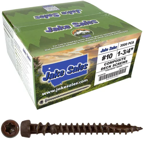 Vista 27 de #10 x 1-3/4" Graystone - Tornillo de madera recubierto exterior de madera Torx/Star Drive Head - Compatible con madera AQC (1 libra ~ 130 tornillos)