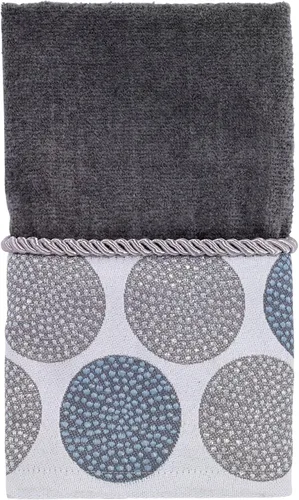 Vista 11 de Avanti Linens - Toalla de mano, toalla de algodón suave y absorbente (colección de círculos punteados, mineral) 100% algodón, suave y absorbente