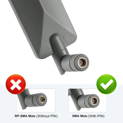 Vista 5 de Antena SMA macho para cámara de seguimiento celular: Mejora y reemplazo para Spypoint LM2 Flex, Flex-S, Flex-M, Flex-Dark, Flex G-36, Moultrie