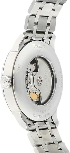 Vista 2 de Tissot Reloj de vestir de acero inoxidable Chemin Des Tourelles para hombre, color gris T0994071103300, Gris, Contemporáneo