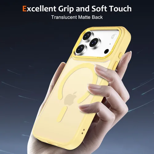 Vista 1056 de Anuck - Funda magnética para iPhone 11 compatible con MagSafe, carcasa trasera mate translúcida dura, borde de TPU, delgada, resistente a impactos