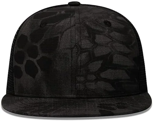 Vista 3 de Venta al por Mayor Llanura en Blanco Ala Plana Ajustable El Snapback Gorras de béisbol Malla Barata Camo Graffiti Flat Bill Hat