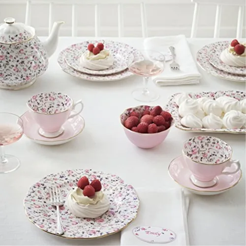 Vista 3 de Royal Albert, juego de té (taza y plato) rosa confetti, talla única , Multicolor Rosa Multi