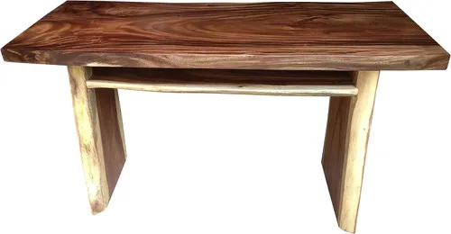 Vista 9 de CHIC TEAK Suar Live Edge Slab - Barra independiente con estante, 79 pulgadas fabricada