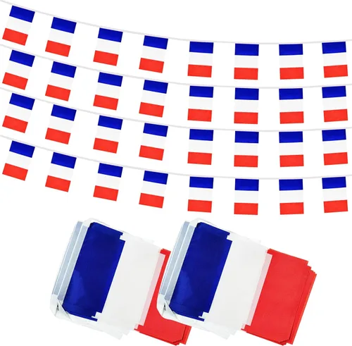 Vista 10 de Bandera de Cuerda Argentina de 100 Pies, 76 Piezas Bandera Estandarte Argentina, Pequeñas Mini Banderas del Mundo para Eventos Deportivos