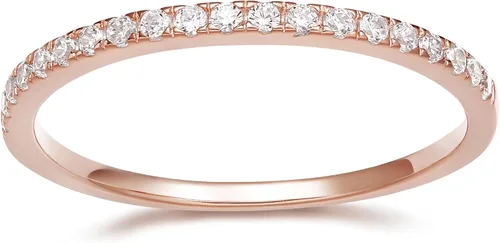 Vista 9 de EAMTI - Anillo de matrimonio de plata de ley 925 de 5/64 pulgadas, con circonias cúbicas, apilable, anillo de compromiso, tallas de la 3 a la 13