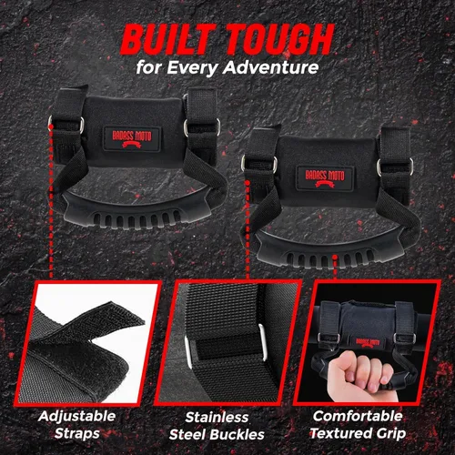 Vista 3 de Badass Moto Asas de agarre de barra antivuelco - Asas de agarre SXS, ATV y UTV