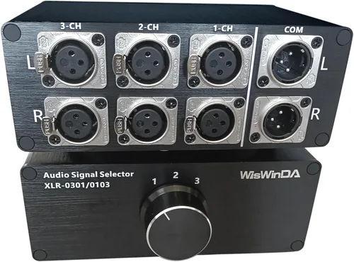 Vista 8 de Pro XLR Pasivo A/B Switch Box Diseño de operación reversible Convertidor de audio equilibrado de 2 canales HiFi Selector de audio estéreo sin